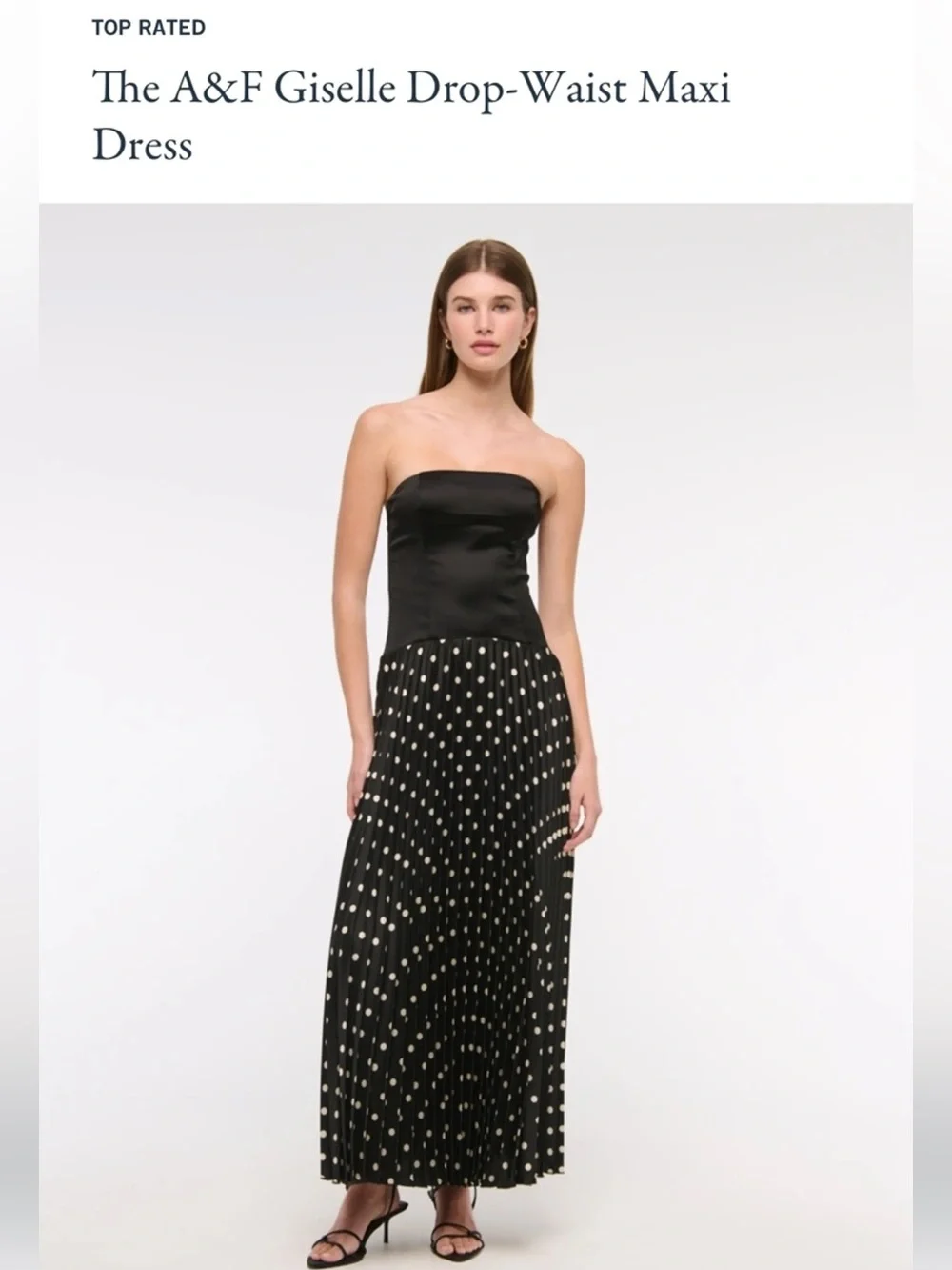Abercrombie & Fitch Black Polka-Dot Maxi Dress